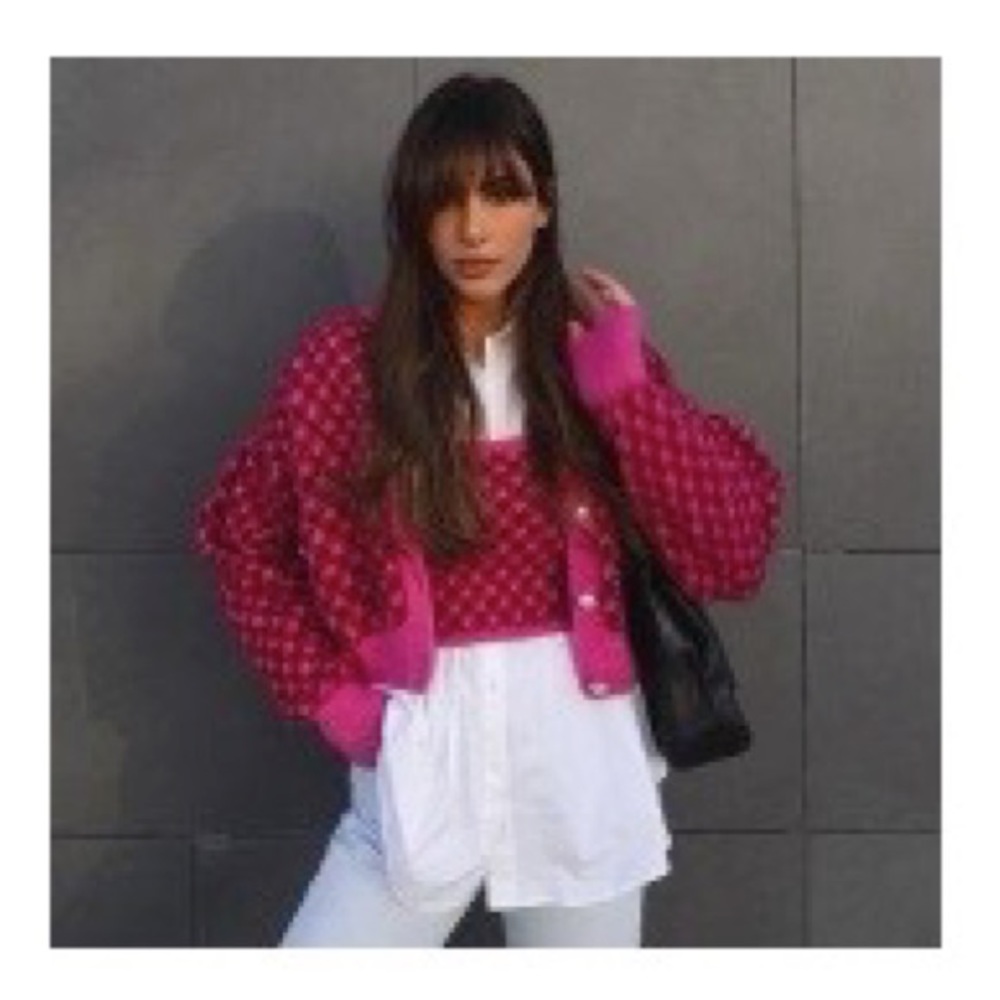 Zara Plaid Knit Top